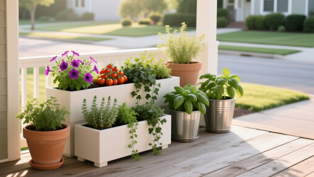 Porch Fall Container Garden Plan