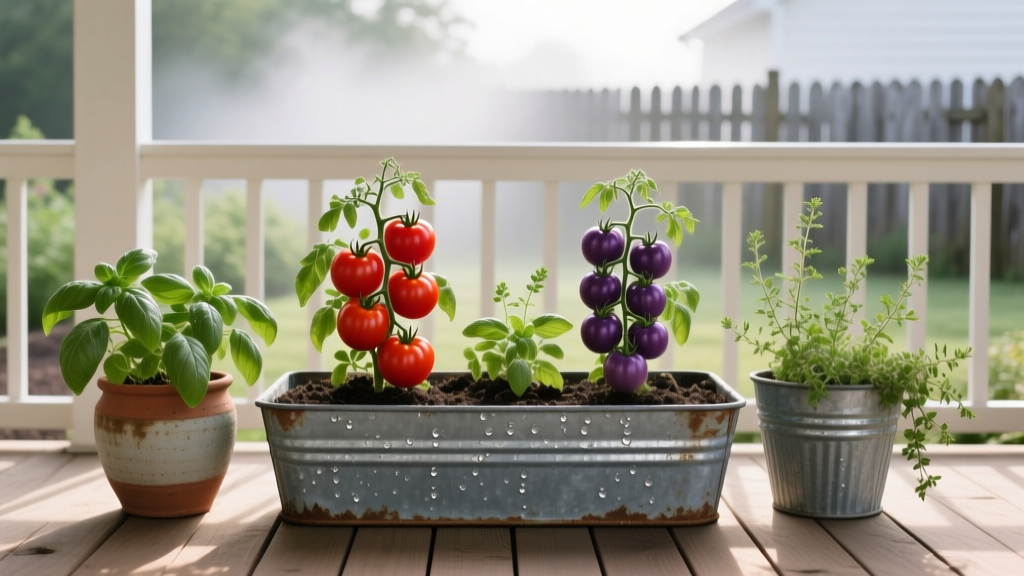 Porch Heirloom Tomato Container Garden