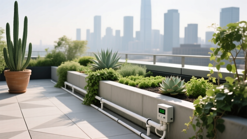 Rooftop Garden Irrigation Setup