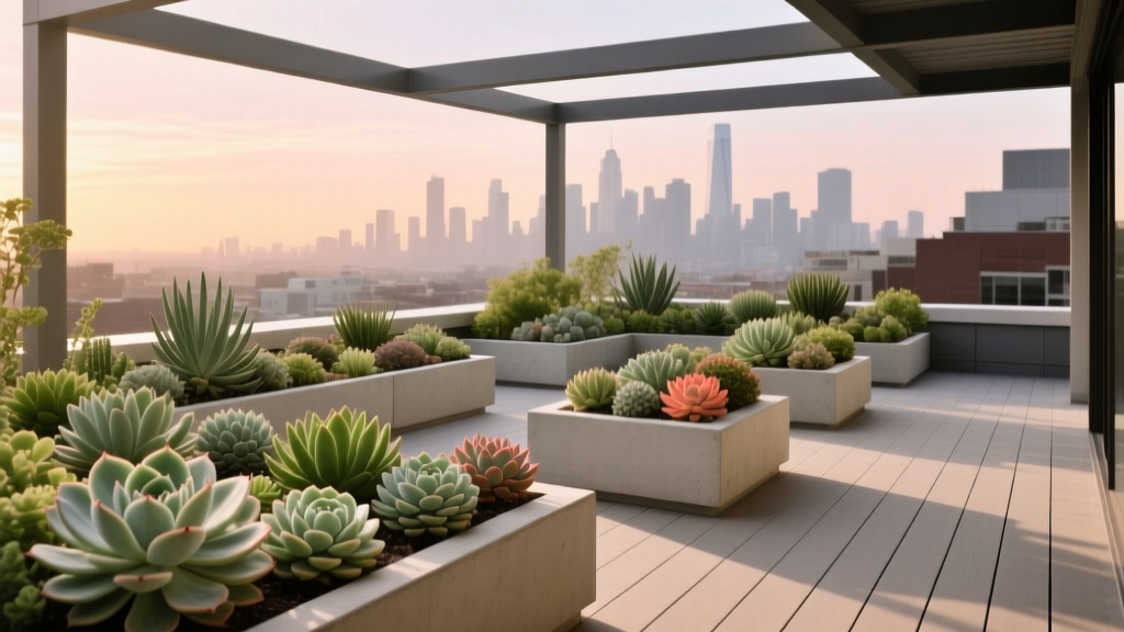 Rooftop Succulent Garden Design