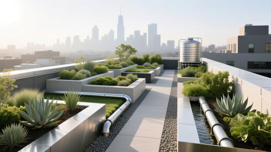 Rooftop Stormwater Management Garden