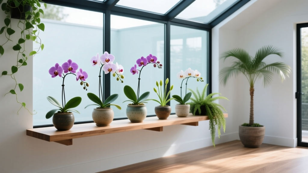 Sunroom Orchid Display Setup