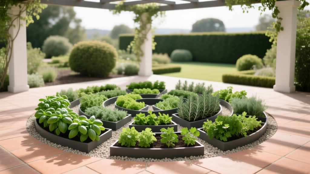 Terrace Culinary Herb Wheel Design