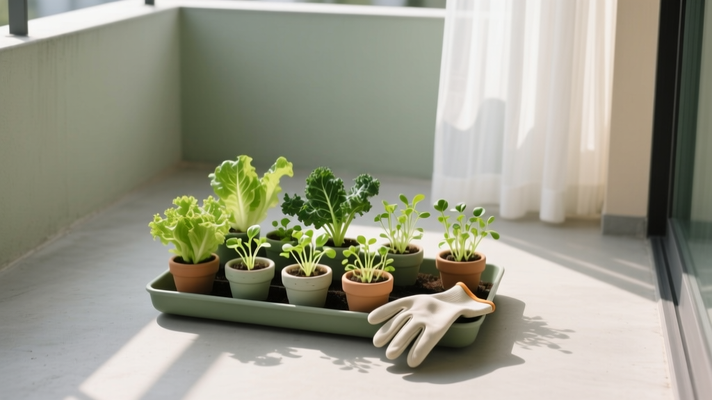 Tiny Balcony Microgreen Setup