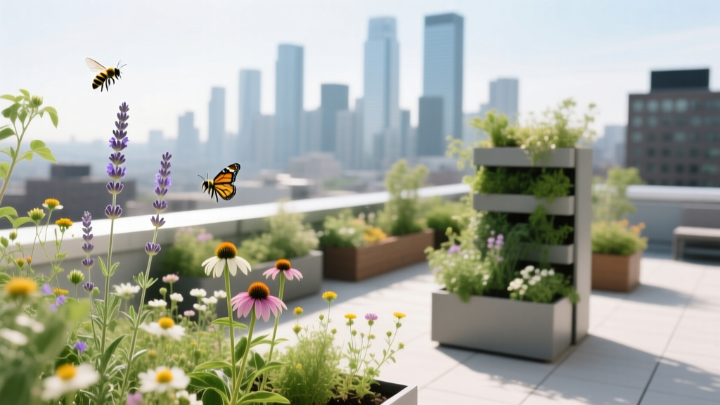 Urban Rooftop Pollinator Garden