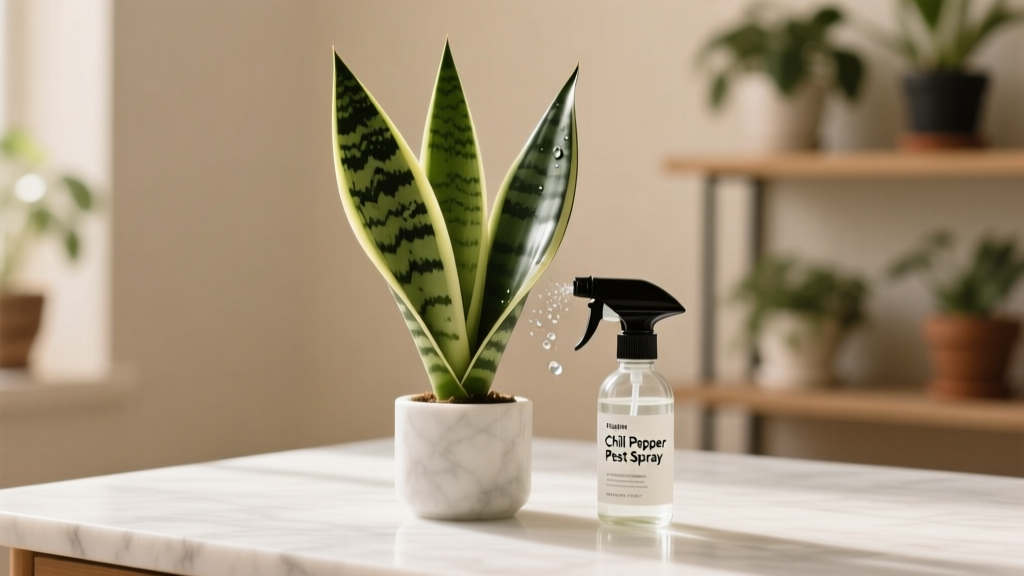 Chili Pepper Spray for Snake Plants Pests