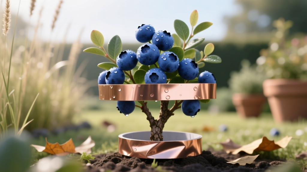 Copper Tape Barrier for Blueberries