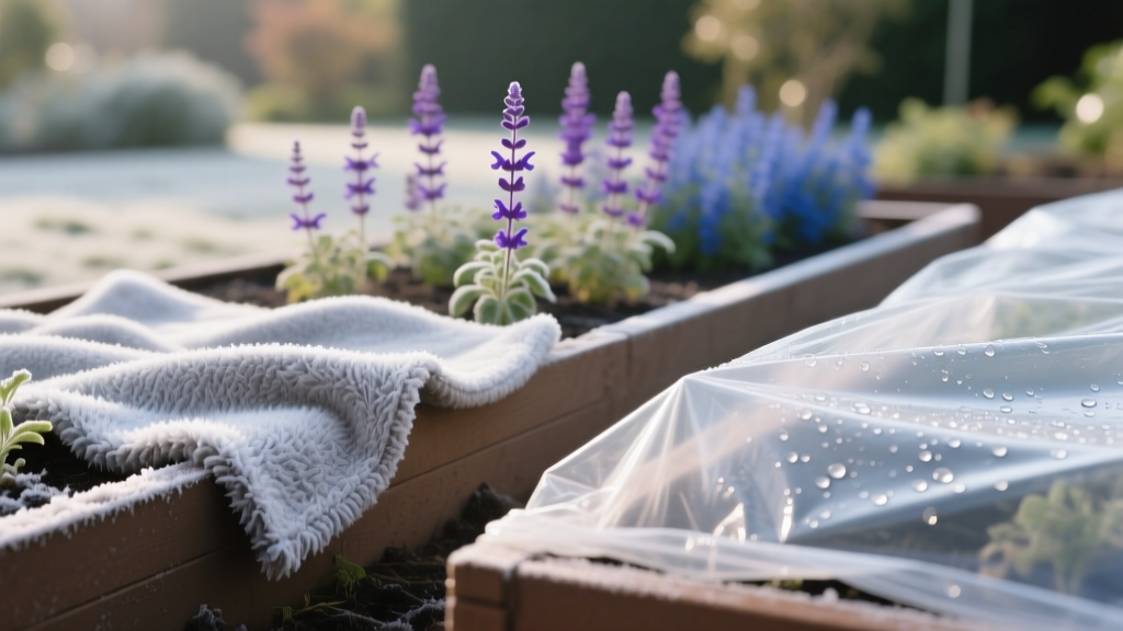 Frost Cloth vs Plastic for Salvia