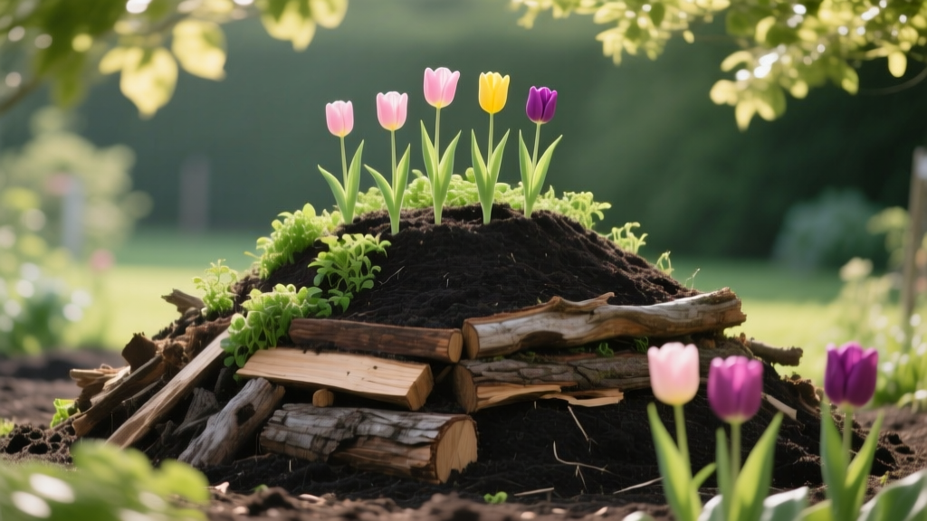 How to Build Hugelkultur Mounds for Tulips