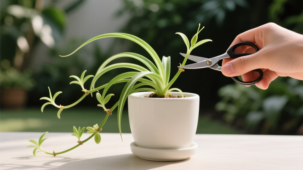 Pinching Back Spider Plants for Bushier Growth