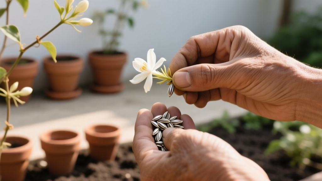 Saving Seeds from Jasmine for Next Season