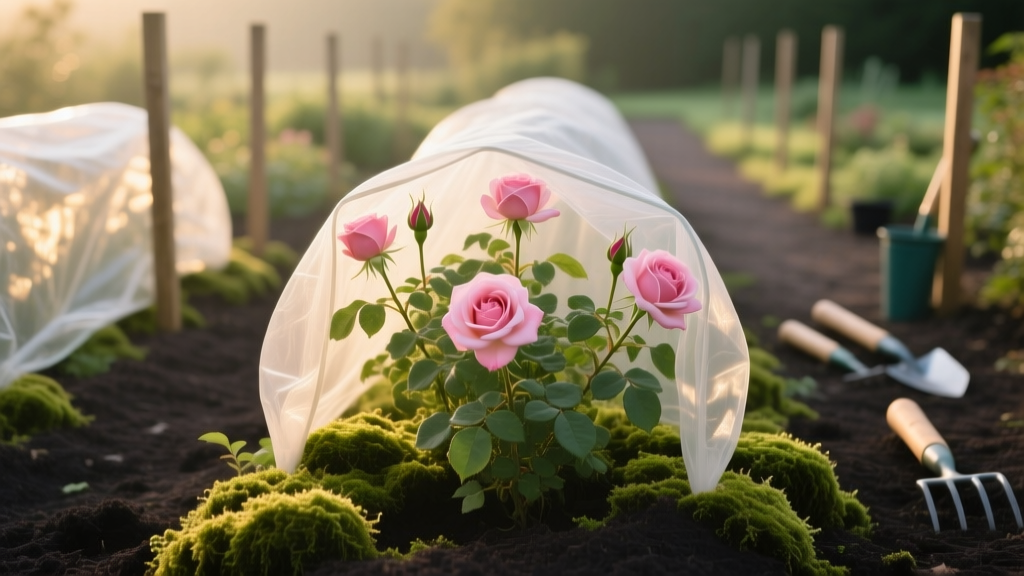 Using Row Covers to Protect Moss Roses