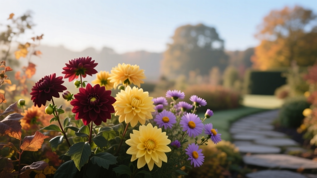 Adding Fall Color with Chrysanthemums and Asters