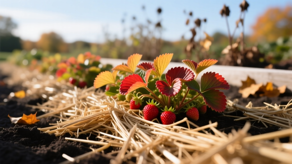 Fall Garden: Mulching Strawberries for Winter