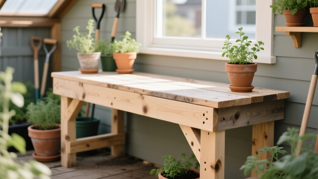 Building a Potting Bench from Scrap Wood
