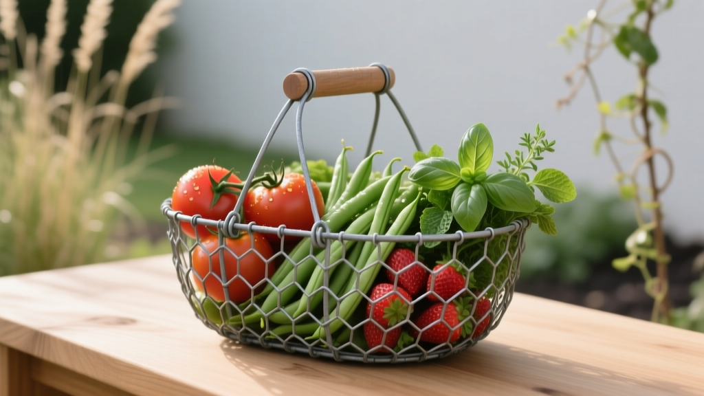DIY Garden Harvest Basket from Wire