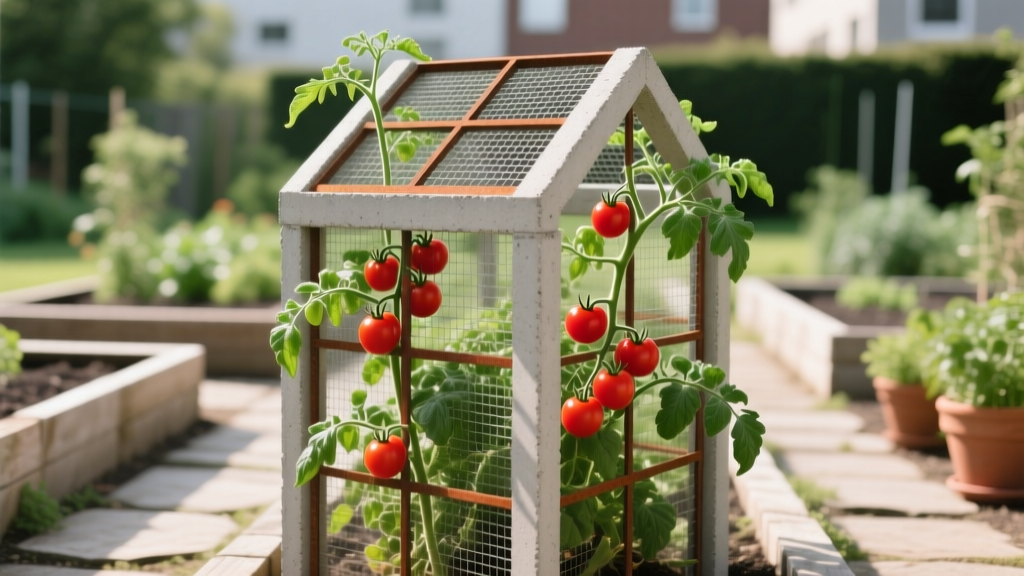 DIY Tomato Cages from Concrete Remesh