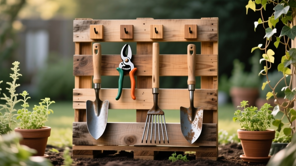 How to Build a Garden Tool Organizer from Pallets