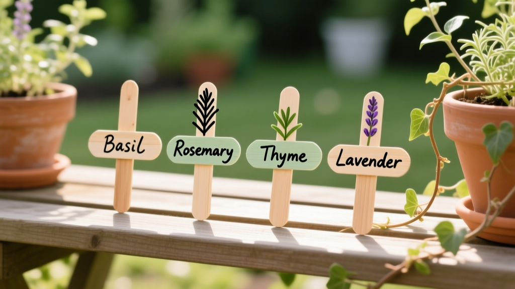 Making Plant Labels from Popsicle Sticks