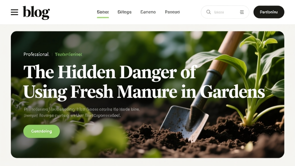 The Hidden Danger of Using Fresh Manure in Gardens