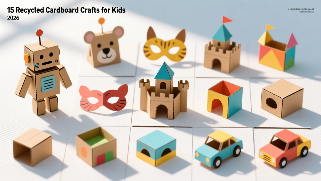15 Recycled Cardboard Crafts for Kids (2026)
