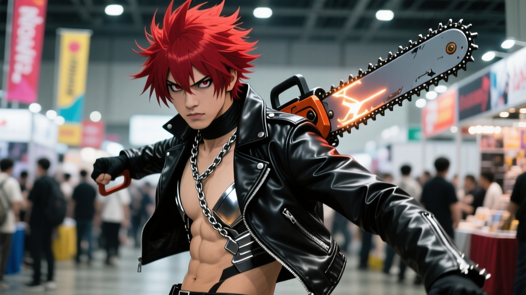 Chainsaw Man Cosplay Physics Test at Comiket 99