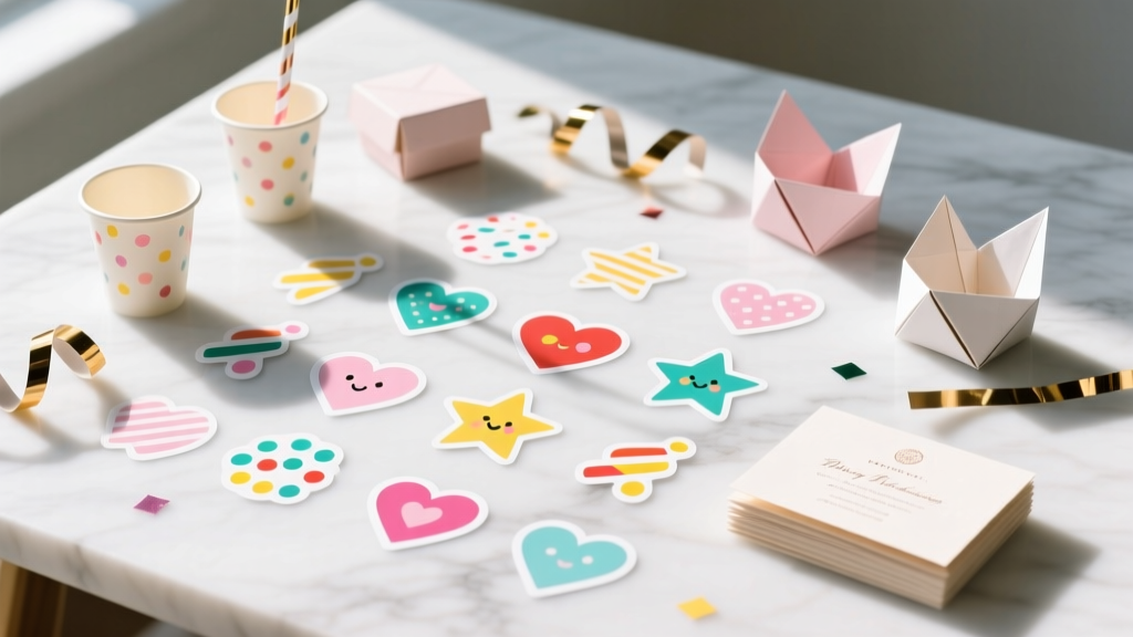 DIY Custom Stickers Party Favors