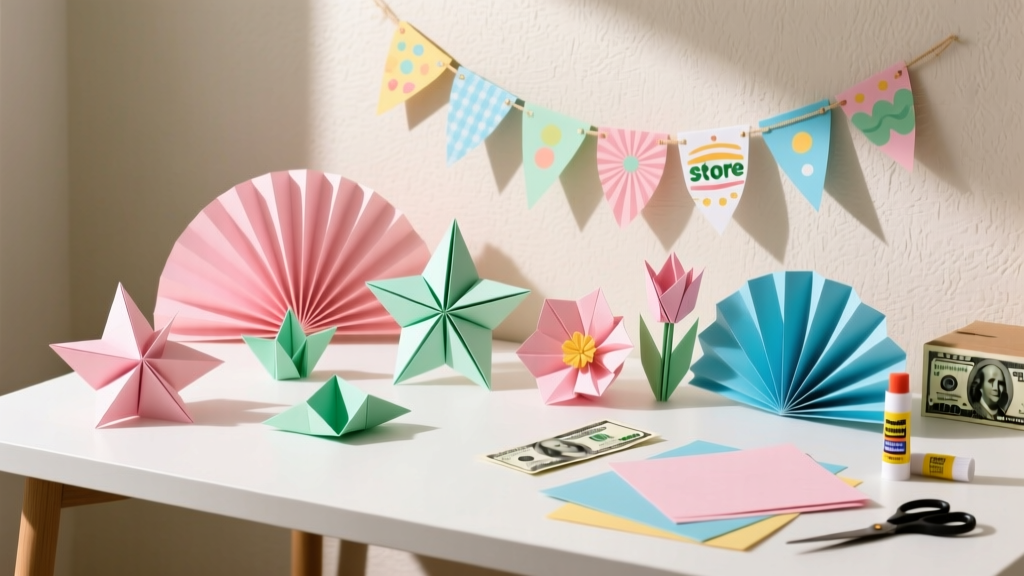 DIY Origami Decorations with Dollar Store Supplies
