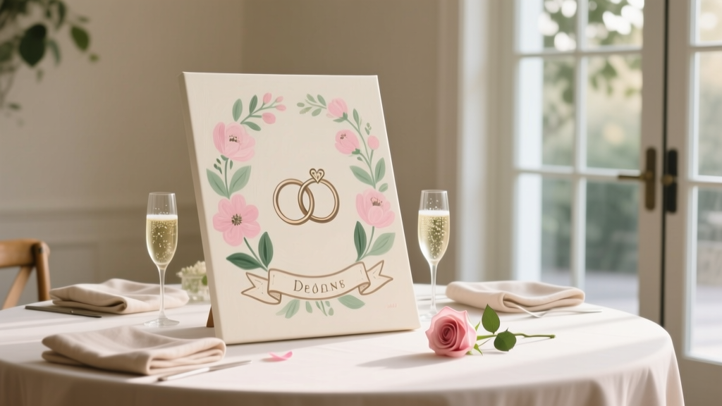 DIY Painted Canvas for Weddings