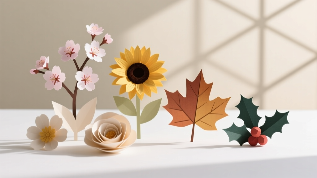 Seasonal Paper Flowers Ideas