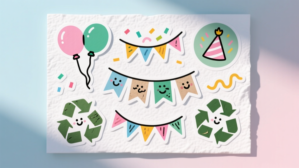 Upcycled Custom Stickers from Recycled Materials