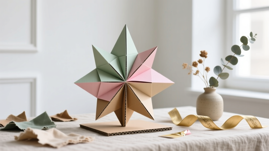 Upcycled Origami Decorations from Recycled Materials