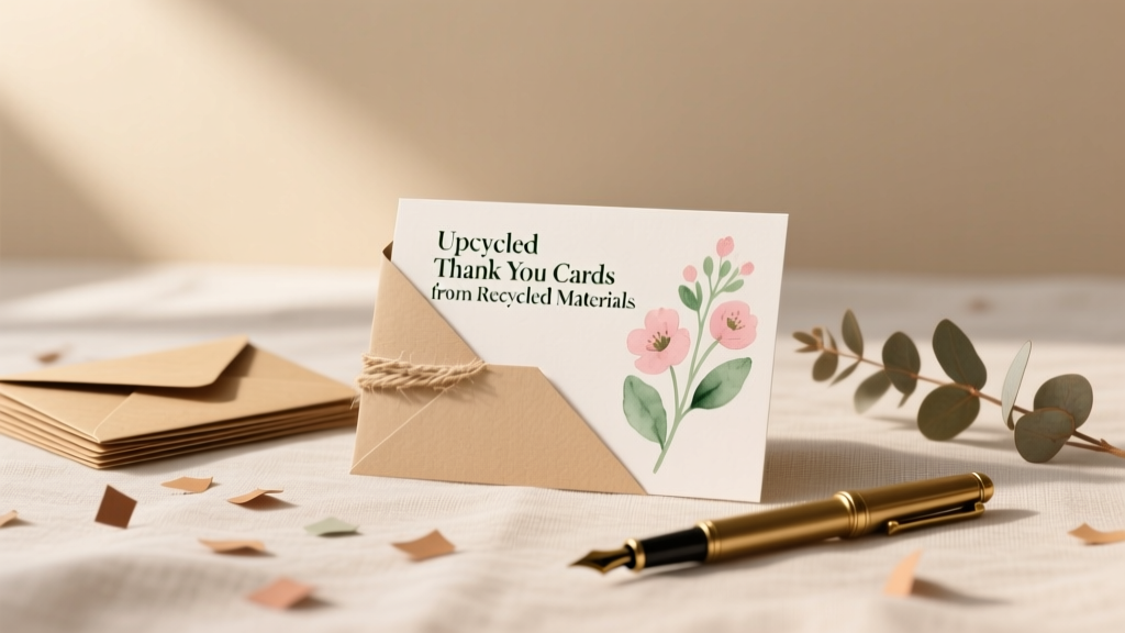 Upcycled Thank You Cards from Recycled Materials
