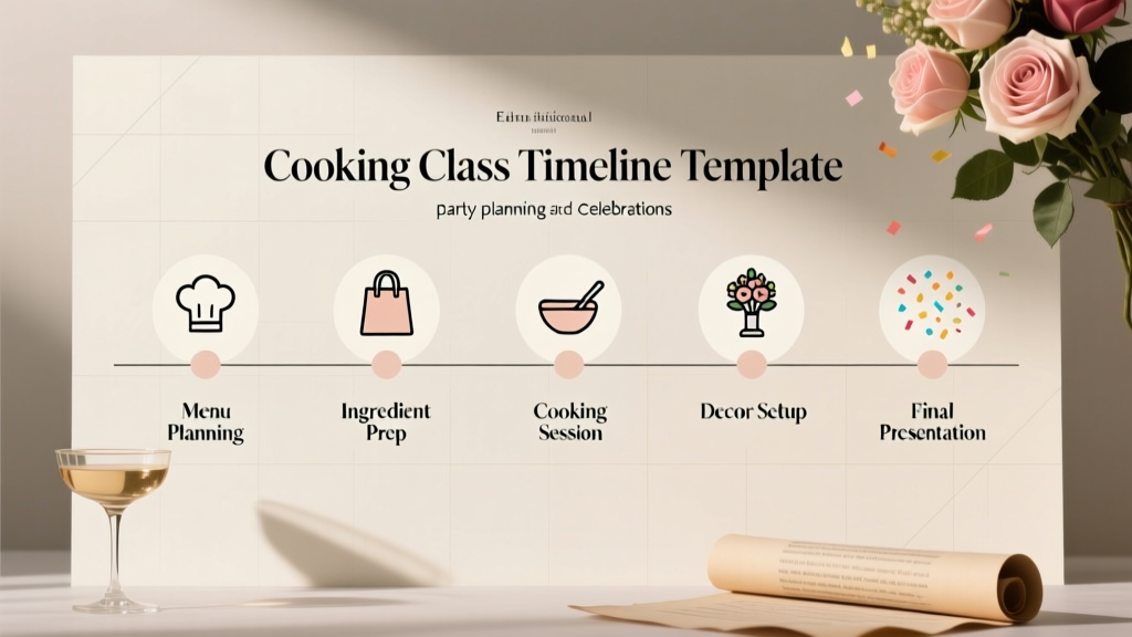 A Cooking Class Timeline Template