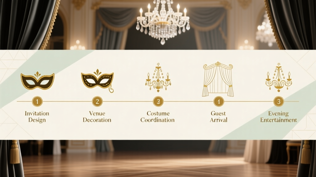 A Masquerade Ball Timeline Template