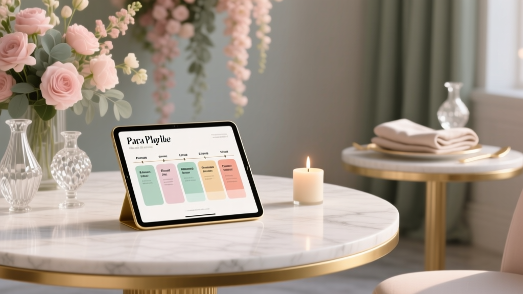 A Spa Day Timeline Template
