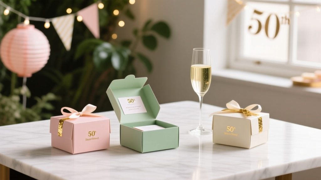 Budget-Friendly Favor Boxes for 50th Birthdays