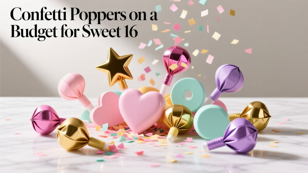 Confetti Poppers on a Budget for Sweet 16