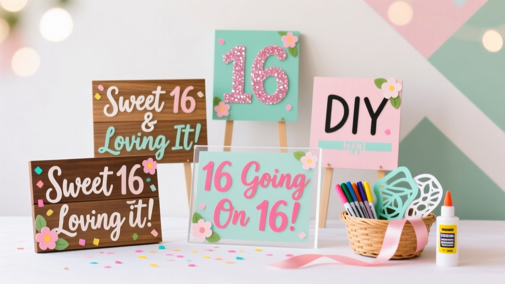 DIY Signs for Sweet 16: Fun, Photo-Ready Party Sign Ideas + Supply Shopping List