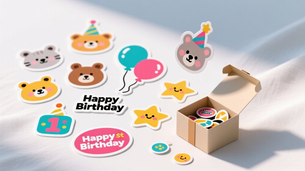 Last-Minute Stickers for First Birthdays