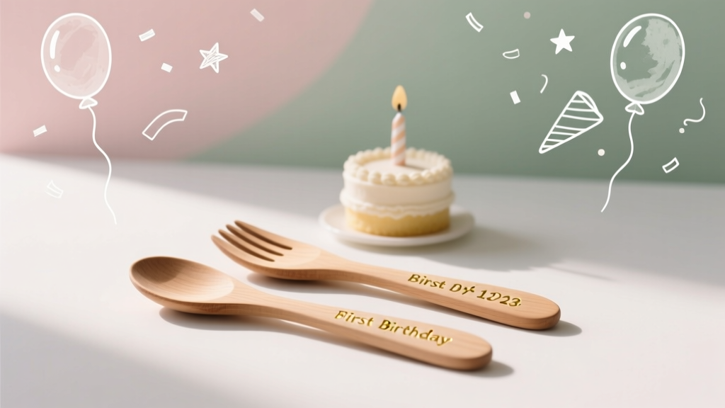 Personalized Utensils for First Birthdays