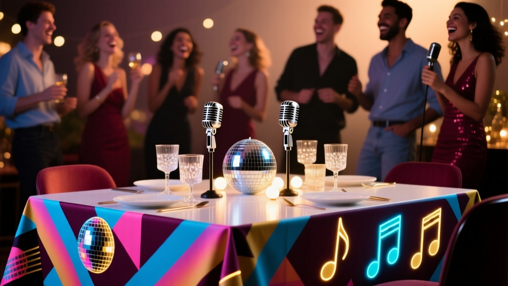Tablecloths Ideas for Karaoke Nights