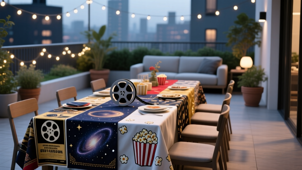 Unique Tablecloths Ideas for Movie Nights