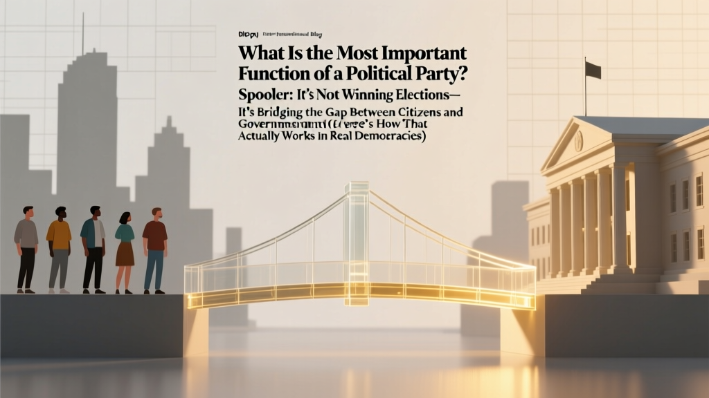 What Is the Most Important Function of a Political Party? Spoiler: It’s Not Winning Elections—It’s Bridging the Gap Between Citizens and Government (Here’s How That Actually Works in Real Democracies)
