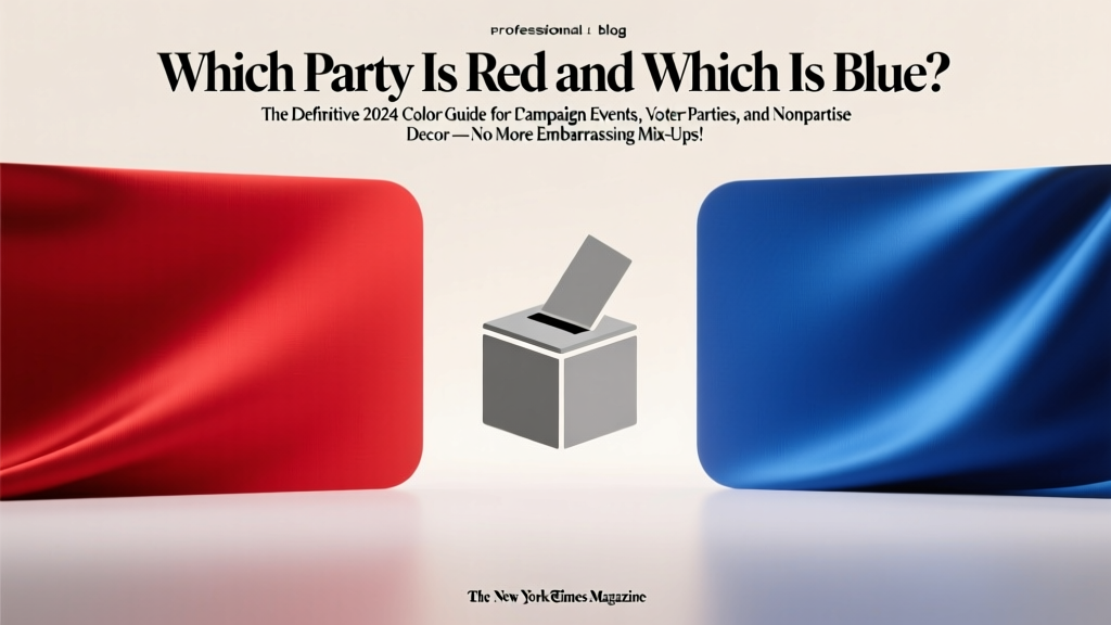 Which Party Is Red and Which Is Blue? The Definitive 2024 Color Guide for Campaign Events, Voter Parties, and Nonpartisan Decor — No More Embarrassing Mix-Ups!