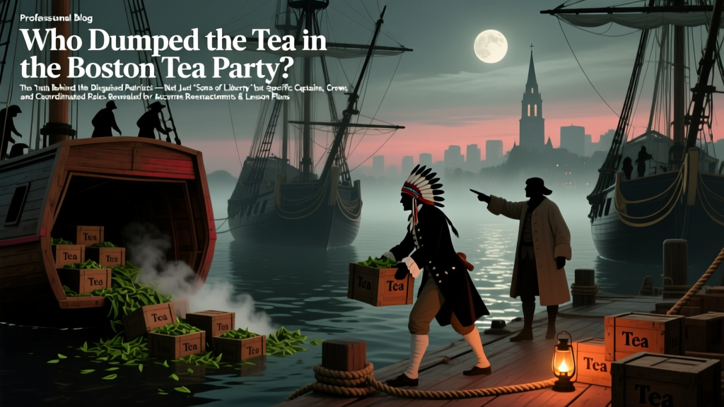 Who dumped the tea in the Boston Tea Party? The Truth Behind the Disguised Patriots—Not Just 'Sons of Liberty' but Specific Captains, Crews, and Coordinated Roles Revealed for Accurate Reenactments & Lesson Plans