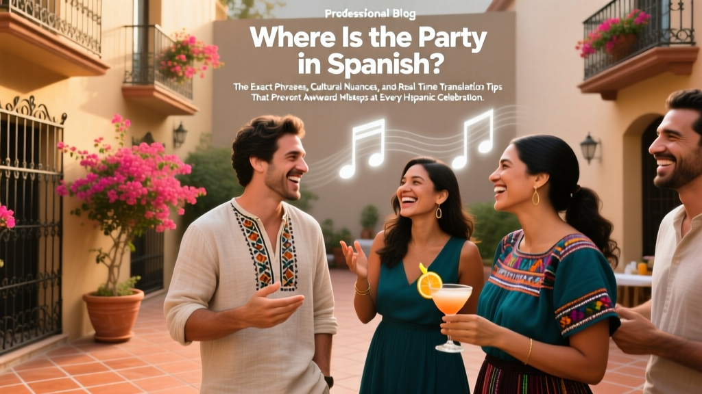 Where Is the Party in Spanish? The Exact Phrases, Cultural Nuances, and Real-Time Translation Tips That Prevent Awkward Missteps at Every Hispanic Celebration