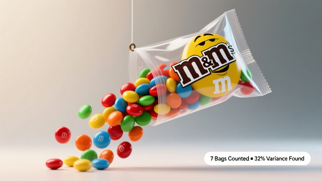 How Many M&Ms in a Party Size Bag? We Counted 7 Bags (and Found a 32% Variance You Can’t Ignore)