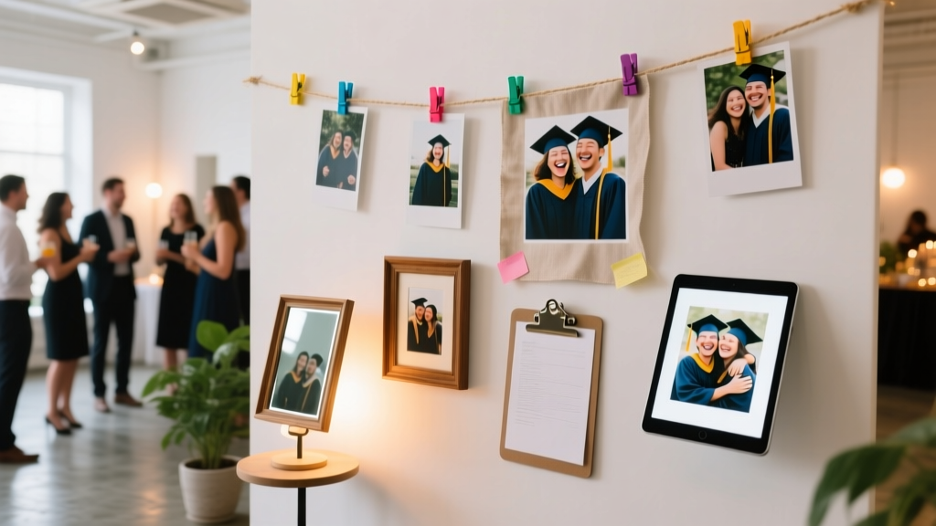 How to Display Pictures at a Grad Party: 7 Stress-Free, Photo-Forward Ideas That Guests Actually Stop & Smile At (No Framing Skills Required)