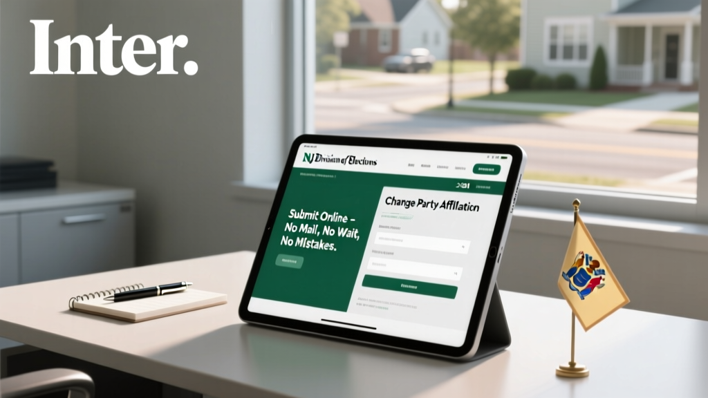 How to Change Party Affiliation NJ: The 5-Minute Official Process (No Mail, No Wait, No Mistakes — Here’s Exactly What the NJ Division of Elections Requires in 2024)